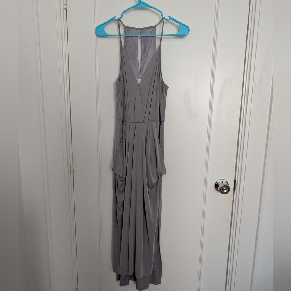 BCBGeneration Gray Sleeveless Maxi Dress Medium